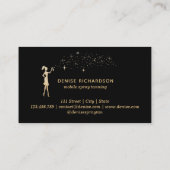 Carte De Visite Spray Tan Mobile Spray Tan Gold Glittering Girl (Dos)