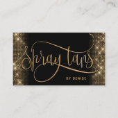 Carte De Visite Spray Tan Mobile Spray Tan Gold Glittering Girl (Devant)