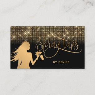 Carte De Visite Spray Tan Mobile Spray Tan Gold Glittering Girl
