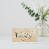 Carte De Visite Spray Tan Mobile Spray Tanning Fille brillante (Debout devant)