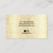 Carte De Visite Spray Tan Modern Gold Service de bronzage mobile (Dos)
