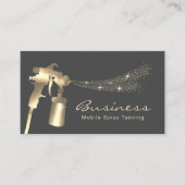 Carte De Visite Spray Tan Modern Gold Service de bronzage mobile (Devant)