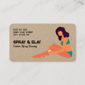 Carte De Visite Spray Tan personnalisé QR Kraft (Devant)