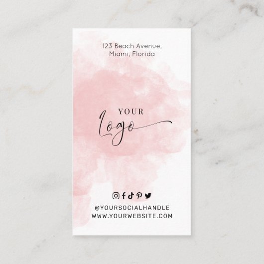 Carte De Visite Spray Tan Prep & Aftercare Guide Aquarelle (Dos)