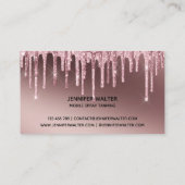 Carte De Visite Spray tan script goutte à goutte parties scintilla (Dos)