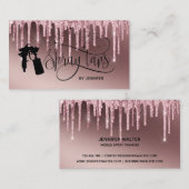 Carte De Visite Spray tan script goutte à goutte parties scintilla (Devant / Derrière)
