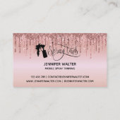 Carte De Visite Spray tan script goutte à goutte parties scintilla (Dos)