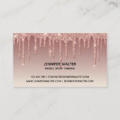 Carte De Visite Spray tan script goutte à goutte parties scintilla (Dos)