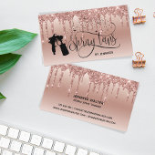 Carte De Visite Spray tan script goutte à goutte parties scintilla