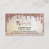 Carte De Visite Spray tan script goutte à goutte parties scintilla (Dos)