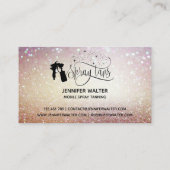 Carte De Visite Spray tan script parties scintillant or marbre tex (Dos)
