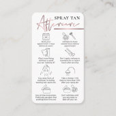 Carte De Visite Spray Tanning Afcare Guide Rose Gold (Devant)