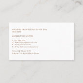 Carte De Visite Spray Tanning Boho Body Skincare logo femme (Dos)