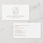 Carte De Visite Spray Tanning Boho Body Skincare logo femme (Devant / Derrière)