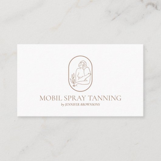 Carte De Visite Spray Tanning Boho Body Skincare logo femme (Devant)