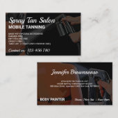 Carte De Visite Spray Tanning Mobile Body Tan Paint Summer Bronze (Devant / Derrière)