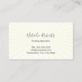 Carte De Visite Spray Tanning Moderne Sunshine Salon Spa (Dos)