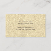 Carte De Visite Spray Tanning Parties scintillant dorée moderne (Dos)