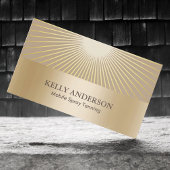 Carte De Visite Spray Tanning Salon Golden Sun Rays Moderne