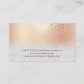 Carte De Visite Spray Tanning Salon Moderne Rose Gold (Dos)