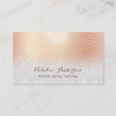 Carte De Visite Spray Tanning Salon Moderne Rose Gold (Devant)