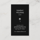 Carte De Visite Spray Tanning Salon Tropical Green Palms (Dos)