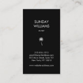 Carte De Visite Spray Tanning Salon Tropical Tan/Palmes Blanches (Dos)