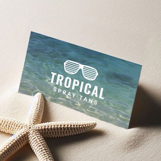 Carte De Visite Spray Tanning Summer Beach Spa de thérapie de la p