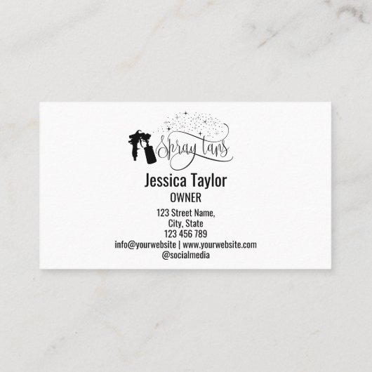 CARTE DE VISITE SPRAY TANS (Dos)