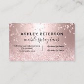 Carte De Visite Spray tans rose parties scintillant or confetti mé (Dos)