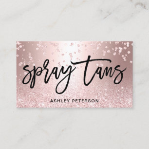 Carte De Visite Spray tans rose parties scintillant or confetti mé