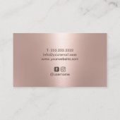 Carte De Visite Spray Tans Salon Rose moderne Parties scintillant  (Dos)