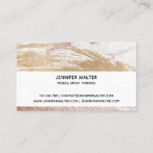 Carte De Visite Spray tans script or parties scintillant brosse co (Dos)