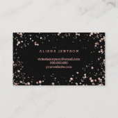 Carte De Visite Spray tanz script rose or confetti plaques (Dos)