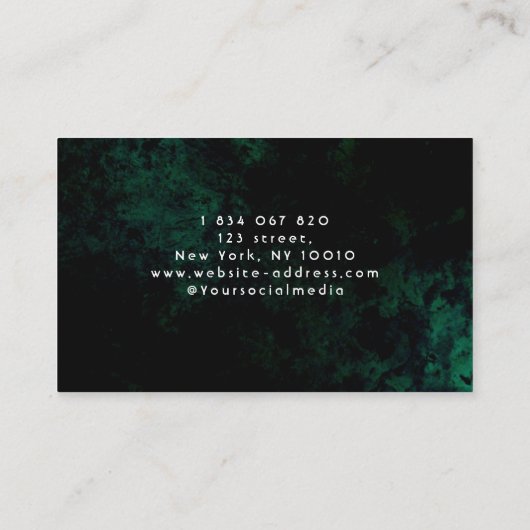 Carte De Visite Spray vert néon tan (Dos)