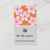 Carte De Visite Spring Blooms Vous Nous Aidez À Développer La Cart (Devant)