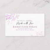 Carte De Visite Spring Botanical Farmers Market Bakery (Devant)