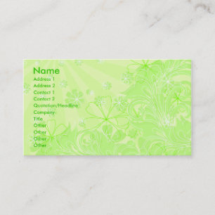 Carte De Visite spring_card vert