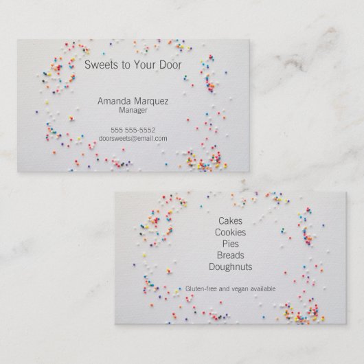 Carte De Visite Sprinkings (Devant / Derrière)