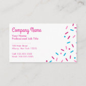 Carte De Visite Sprinkle simple et doux à plusieurs couleurs (Dos)