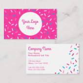 Carte De Visite Sprinkle simple et doux à plusieurs couleurs (Devant / Derrière)