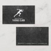 Carte De Visite Sprinter | Entraîneur sportif (ardoise) (Devant / Derrière)