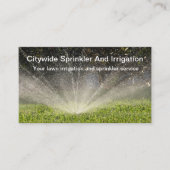 Carte De Visite Sprinteur De Pelouse Et Services D'Irrigation (Devant)