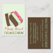 Carte De Visite Spumoni Gelato Ice Cream Italien Restaurant (Devant / Derrière)