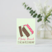 Carte De Visite Spumoni Gelato Ice Cream Italien Restaurant (Debout devant)