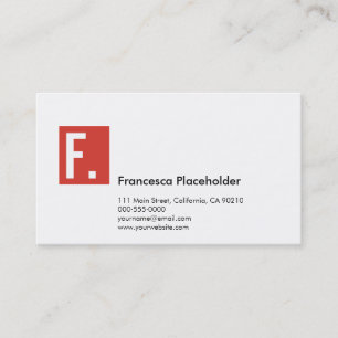 Carte De Visite SQ Corporate N11 Corporate Red