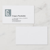 Carte De Visite SQ Corporate No6 Silver Grey (Devant / Derrière)