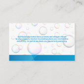 Carte De Visite Squeegee | Bulles de savon (Dos)