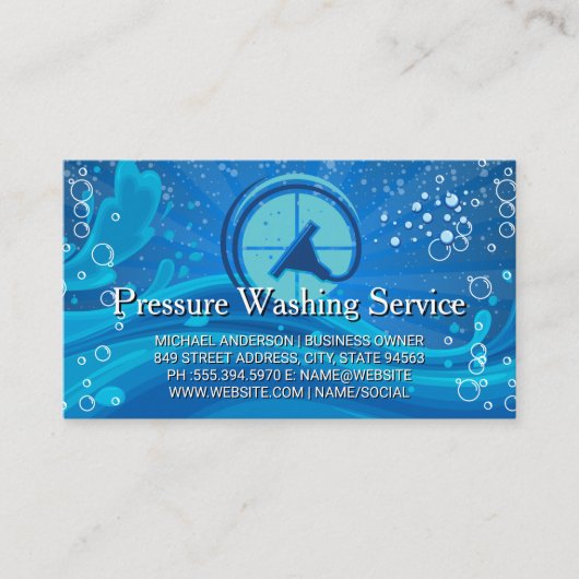 Carte De Visite Squeegee Windows Clean | Bubbles (Devant)