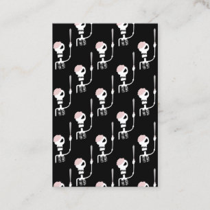 Carte De Visite Squelette d'Halloween avec épée